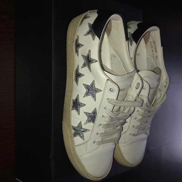 Saint Laurent Paris Star Sneakers sz 36.5 - Picture 3 of 6